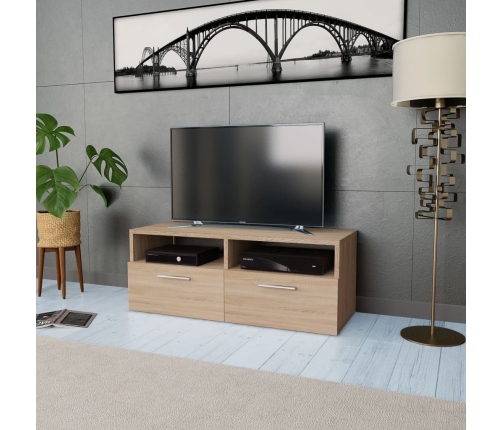 Mueble de TV madera de ingeniería roble 95x35x36 cm