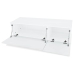 Mueble para TV madera contrachapada blanco brillo 120x40x34 cm