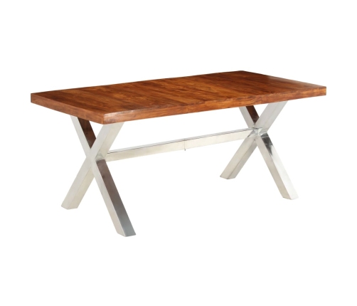 Mesa de comedor de madera maciza 180x90x76 cm