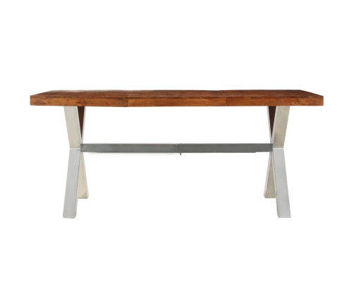 Mesa de comedor de madera maciza 180x90x76 cm