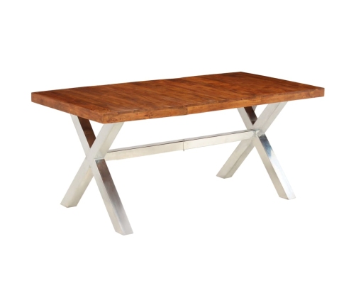 Mesa de comedor de madera maciza 180x90x76 cm