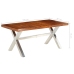 Mesa de comedor de madera maciza 180x90x76 cm