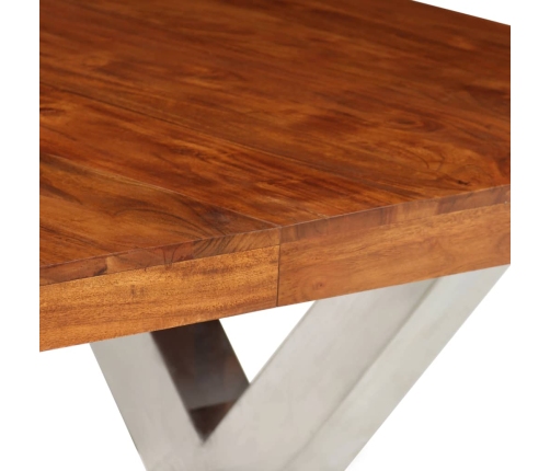 Mesa de comedor de madera maciza 180x90x76 cm