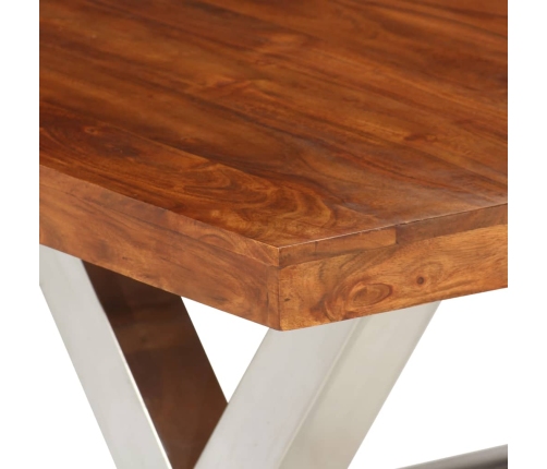 Mesa de comedor de madera maciza 180x90x76 cm