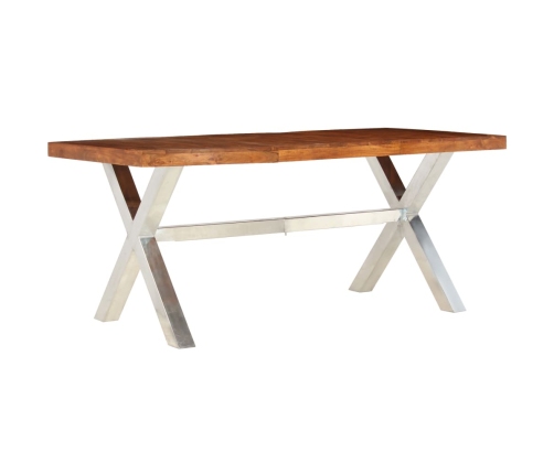 Mesa de comedor de madera maciza 180x90x76 cm