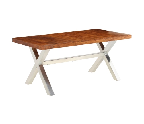 Mesa de comedor de madera maciza 180x90x76 cm