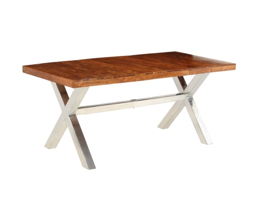 Mesa de comedor de madera maciza 180x90x76 cm