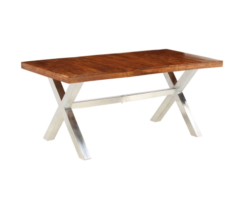 Mesa de comedor de madera maciza 180x90x76 cm