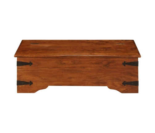 Mesa de centro madera maciza acacia acabado miel 110x55x35 cm