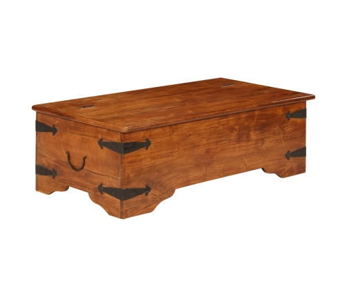 Mesa de centro madera maciza acacia acabado miel 110x55x35 cm