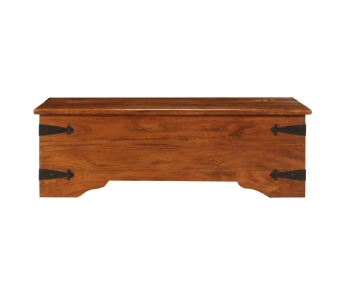 Mesa de centro madera maciza acacia acabado miel 110x55x35 cm