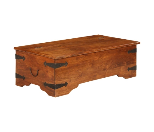 Mesa de centro madera maciza acacia acabado miel 110x55x35 cm