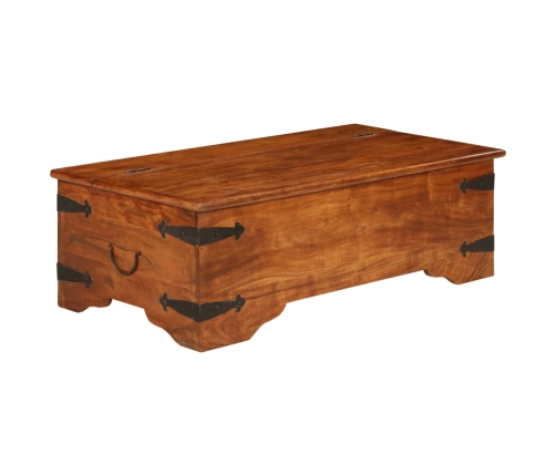 Mesa de centro madera maciza acacia acabado miel 110x55x35 cm