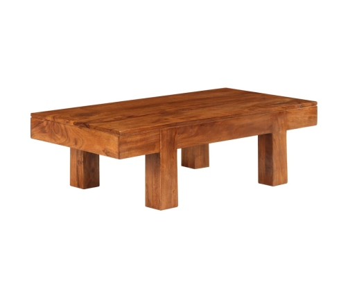 Mesa de centro madera maciza acacia acabado miel 100x50x30 cm