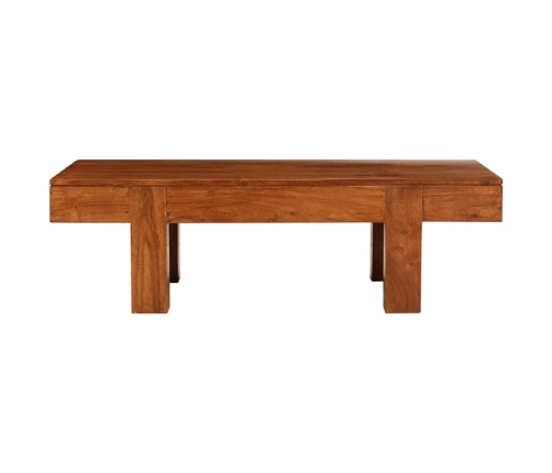 Mesa de centro madera maciza acacia acabado miel 100x50x30 cm