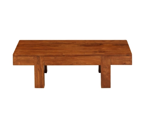 Mesa de centro madera maciza acacia acabado miel 100x50x30 cm