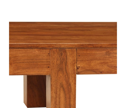 Mesa de centro madera maciza acacia acabado miel 100x50x30 cm