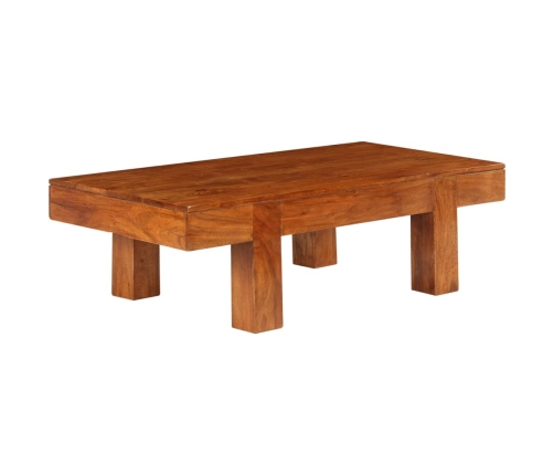 Mesa de centro madera maciza acacia acabado miel 100x50x30 cm