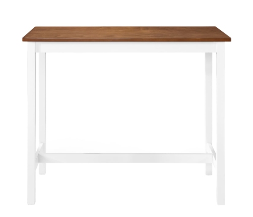 vidaXL Mesa de bar madera maciza 108x60x91 cm