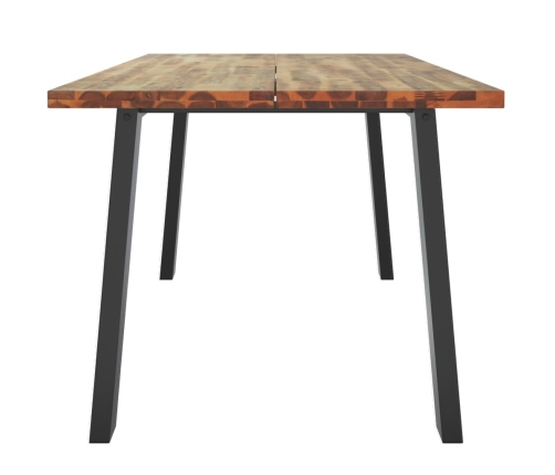 Mesa de comedor de madera maciza de acacia 170x90 cm