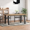 Mesa de comedor de madera maciza de acacia 170x90 cm