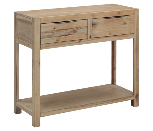 Mesa consola de madera maciza de acacia 82x33x73 cm