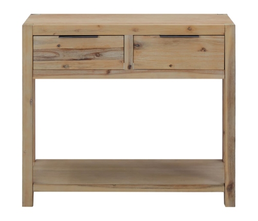 Mesa consola de madera maciza de acacia 82x33x73 cm