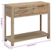 Mesa consola de madera maciza de acacia 82x33x73 cm