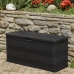 vidaXL Caja de almacenamiento de jardín negra 117x45x56 cm