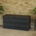 Caja de almacenamiento de jardín negra 117x45x56 cm