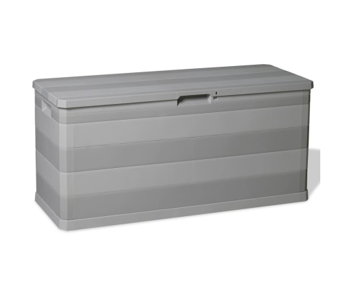 Caja de almacenamiento de jardín gris 117x45x56 cm