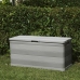 Caja de almacenamiento de jardín gris 117x45x56 cm