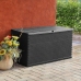 Caja de almacenamiento de jardín antracita ratán PP 120x56x63cm