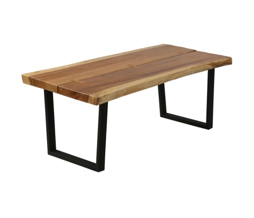 Mesa de centro de madera maciza de suar 102x56x41 cm