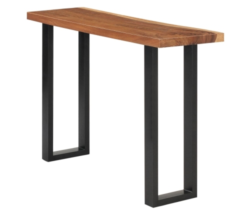 Mesa consola de madera maciza de suar 110x35x75 cm