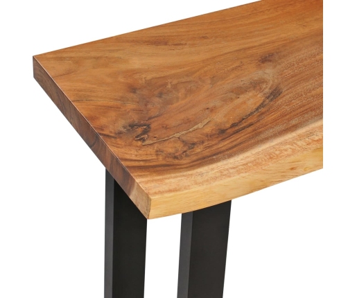 Mesa consola de madera maciza de suar 110x35x75 cm