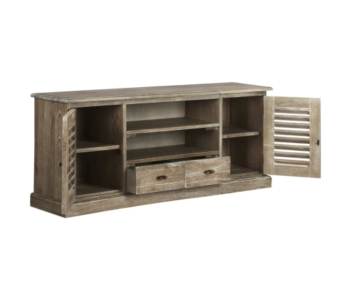 Mueble para TV madera maciza de mindi 145x35x60 cm