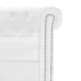 Sofá Chesterfield en forma de L cuero sintético blanco