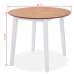 Juego de comedor de MDF y madera de caucho 5 piezas blanco