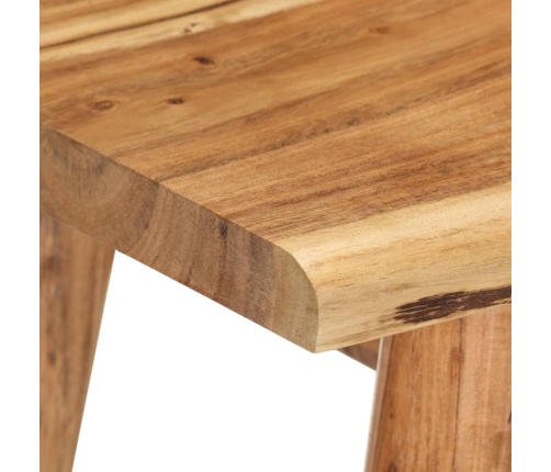 Mesita de noche de madera maciza de acacia 45x32x55 cm