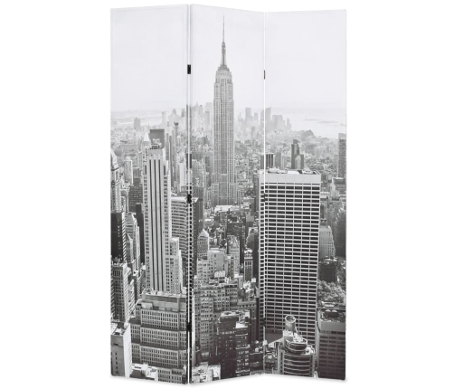 Biombo divisor plegable 120x170 cm Nueva York blanco y negro