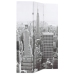 Biombo divisor plegable 120x170 cm Nueva York blanco y negro