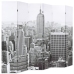 Biombo divisor plegable 228x170 cm Nueva York blanco y negro