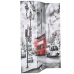 Biombo divisor plegable 120x170 cm bus Londres blanco y negro