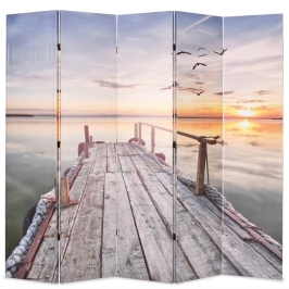 Biombo divisor plegable 200x170 cm lago