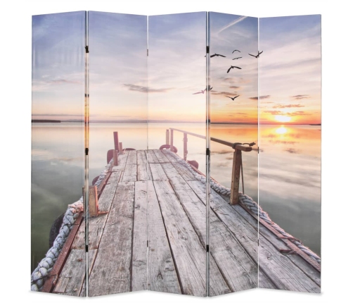 Biombo divisor plegable 200x170 cm lago