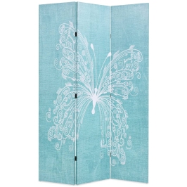 Biombo divisor plegable 120x170 cm mariposa azul