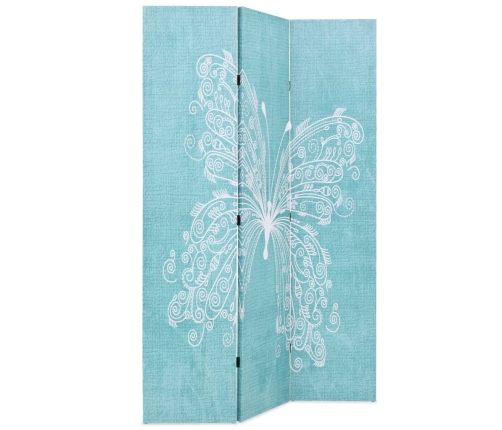 Biombo divisor plegable 120x170 cm mariposa azul