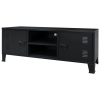 Mueble para TV metal estilo industrial negro 120x35x48 cm