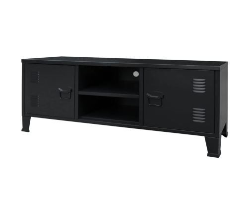 Mueble para TV metal estilo industrial negro 120x35x48 cm